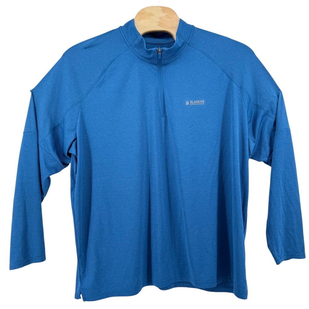 Alaskan Hardgear Duluth Trading Co Mens 3XL Blue‎ Quarter Zip Lightweight